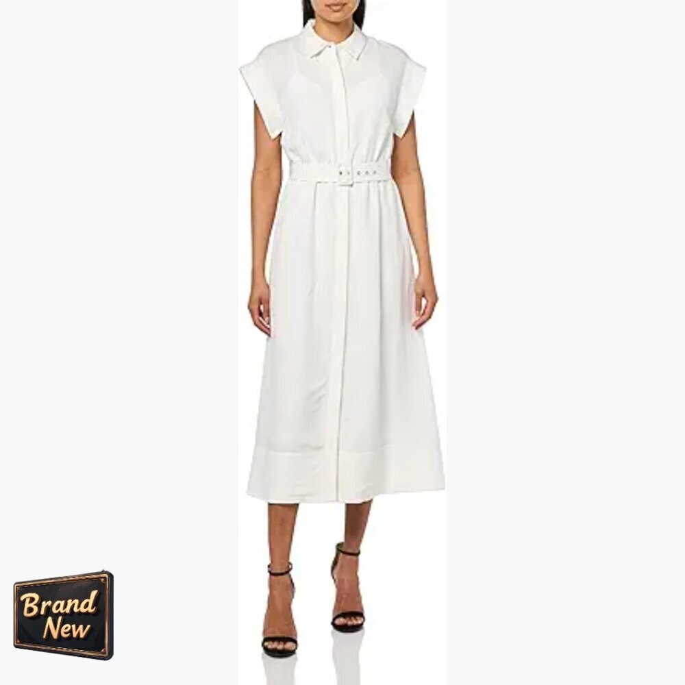 Drop Sleeve Shirt Dress Casual Wear Women's Midi Length